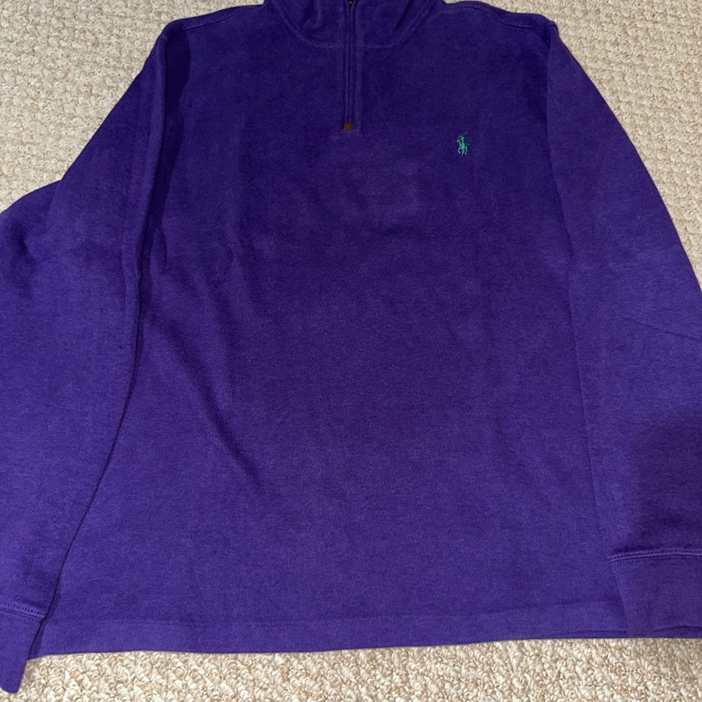 Polo Ralph Lauren Purple Zip Up Sweater